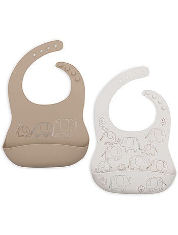 Jollein - Lot de 2 bavoirs en silicone