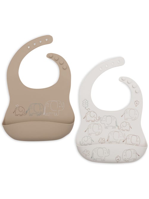 Jollein - Lot de 2 bavoirs en silicone - Kiabi