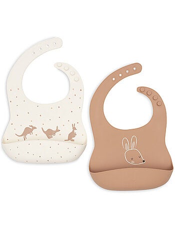 Jollein - Lot de 2 bavoirs en silicone