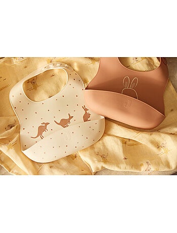 Jollein - Lot de 2 bavoirs en silicone