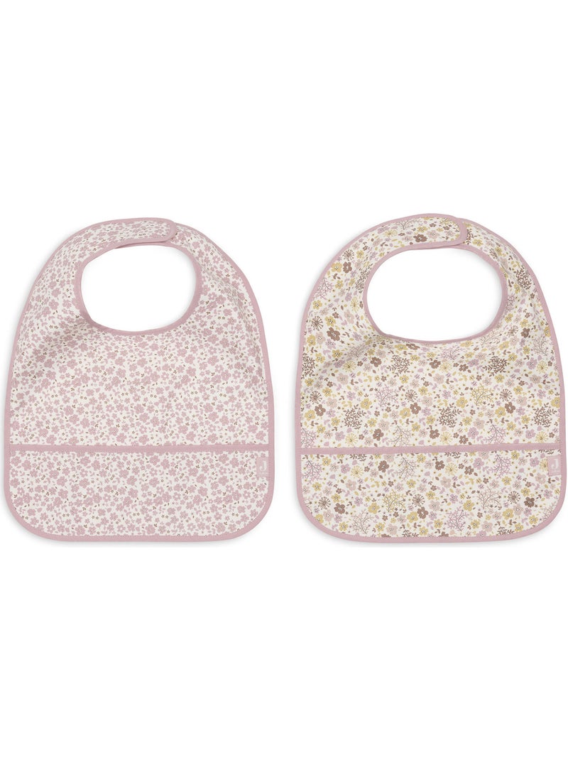 Jollein - Lot de 2 bavoirs plastifiés Rose - Kiabi