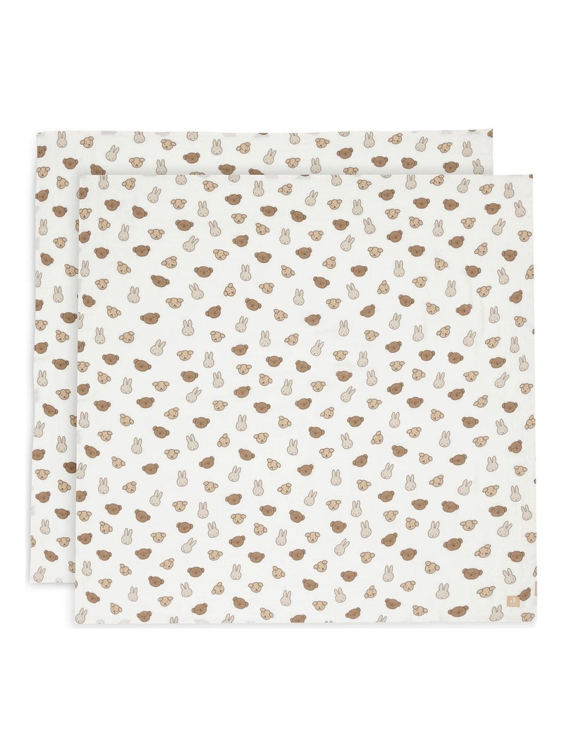 Jollein - Lot de 2 maxi-langes en coton Ecru - Kiabi