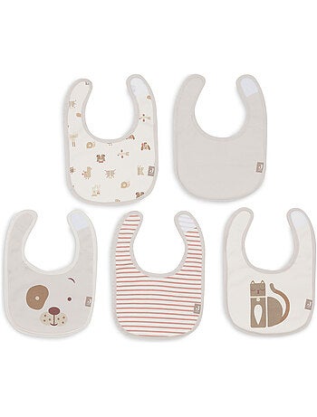 Jollein - Lot de 5 bavoirs imperméables