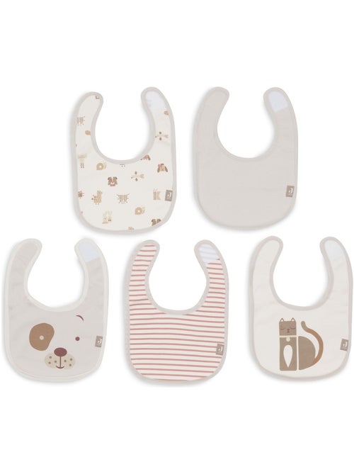 Jollein - Lot de 5 bavoirs imperméables - Kiabi Jollein - Lot de 5 bavoirs imperméables - Kiabi