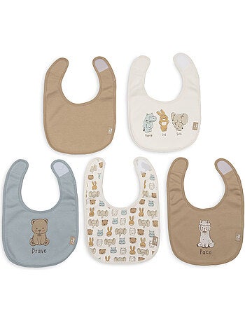 Jollein - lot de 5 bavoirs imperméables