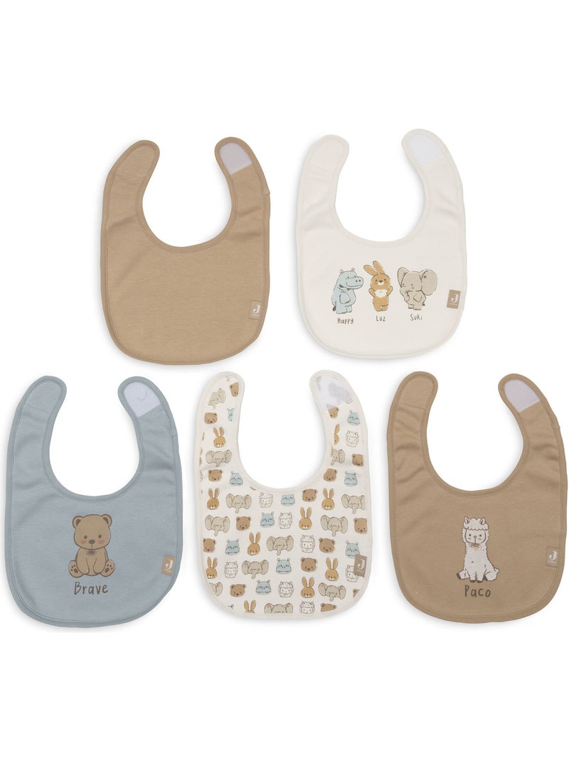 Jollein - lot de 5 bavoirs imperméables Bleu - Kiabi