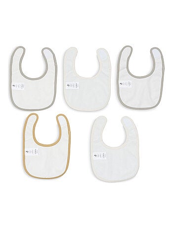 Jollein - Lot de 5 bavoirs imperméables