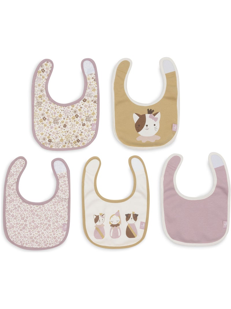 Jollein - Lot de 5 bavoirs imperméables Rose - Kiabi