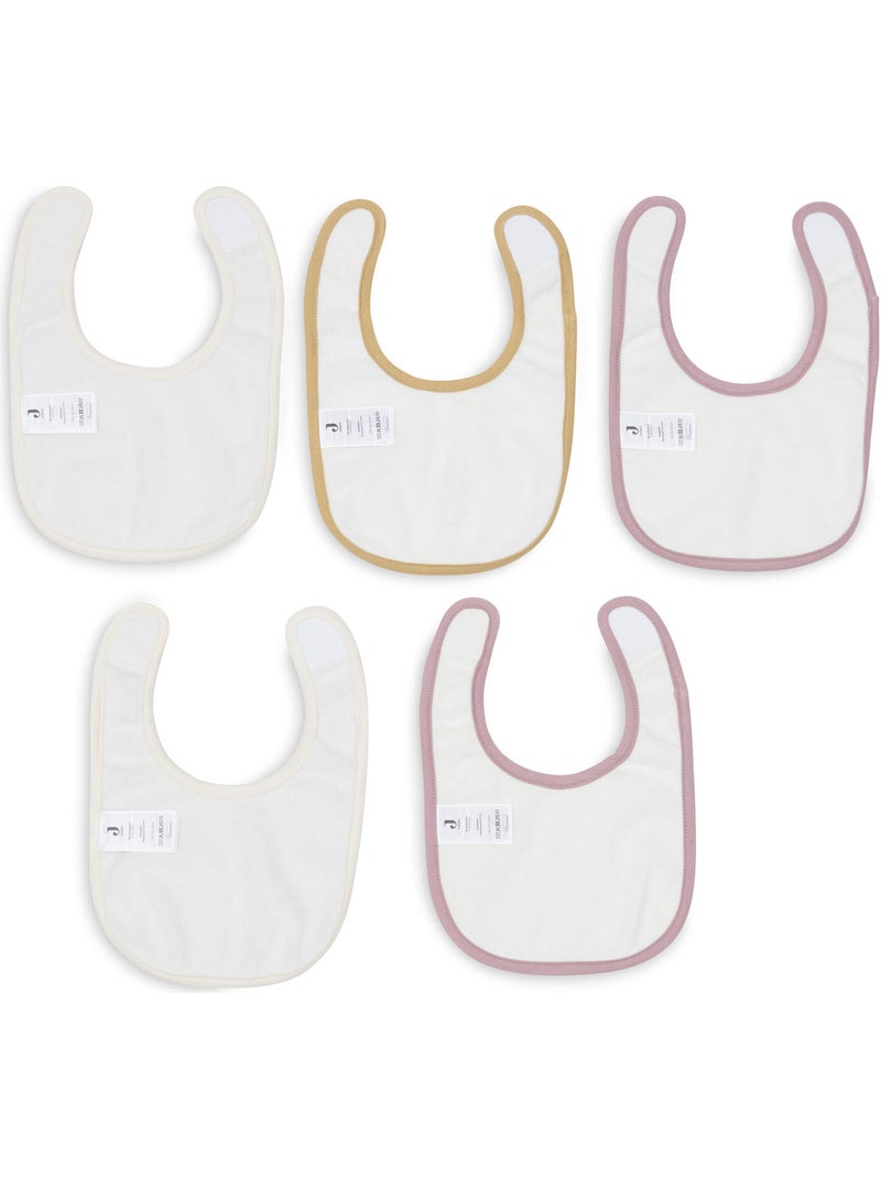 Jollein - Lot de 5 bavoirs imperméables Rose - Kiabi