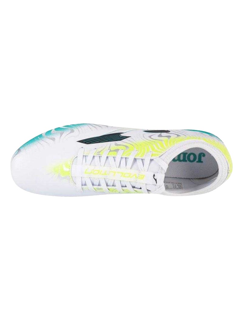 Joma - Chaussures de foot pour terrain ferme EVOLUTION Blanc Jaune Bleu - Kiabi