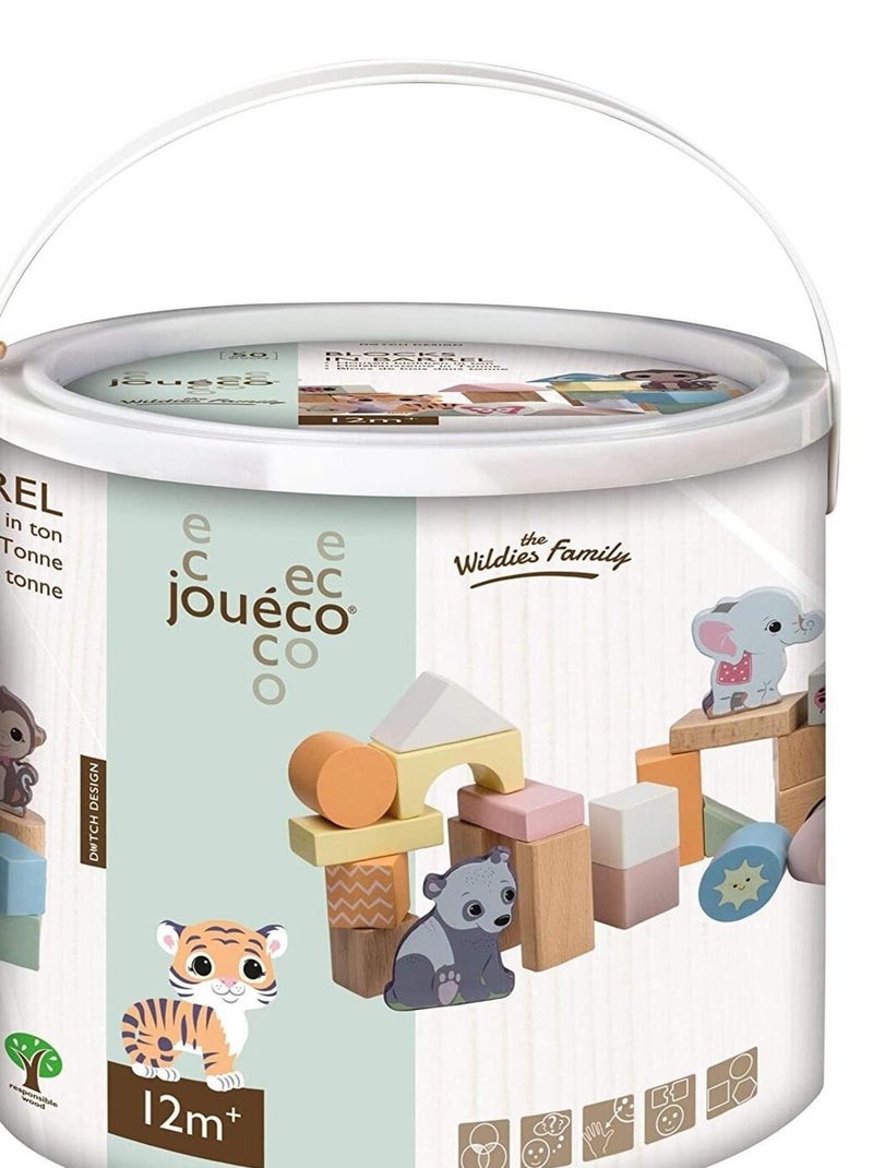 Jouéco® The Wildies Family - Blocs de construction en bois N/A - Kiabi