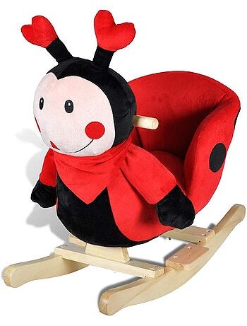 Jouet à bascule bébé en peluche forme coccinelle multicolore vidaxl
