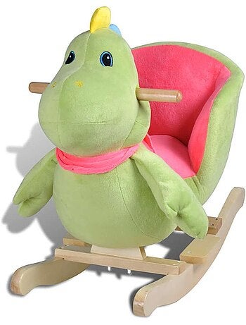 Jouet à bascule bébé en peluche forme dinosaure vert vidaxl