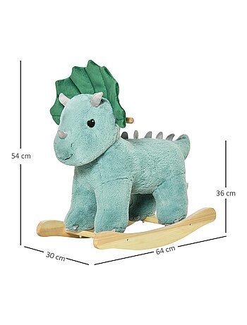 Jouet à bascule dinosaure effet sonore rugissement vert d'eau