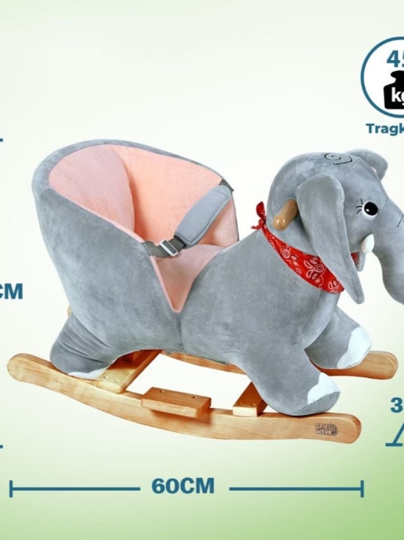 Jouet à bascule Elephant en bois N/A - Kiabi