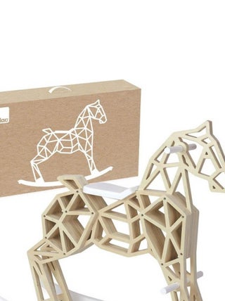 Jouet à bascule en bois : cheval à bascule diamant