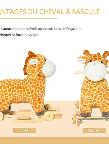 Jouet à bascule girafe et porteur