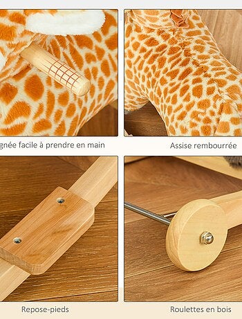 Jouet à bascule girafe et porteur