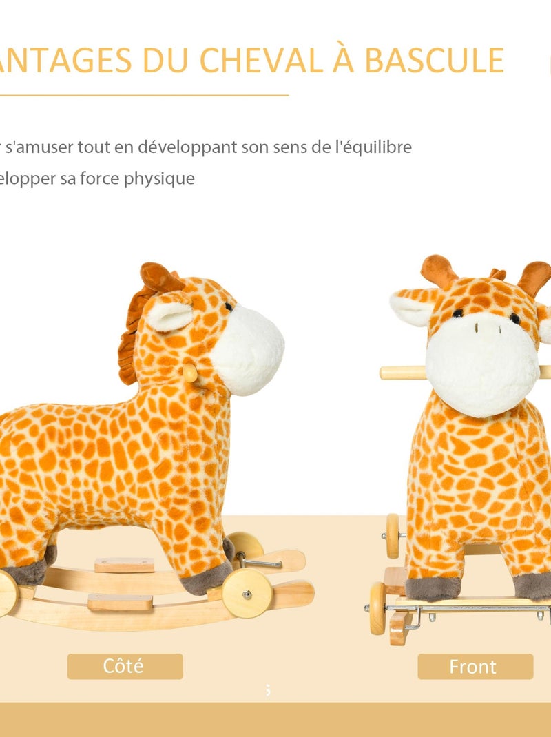 Jouet à bascule girafe et porteur Marron - Kiabi