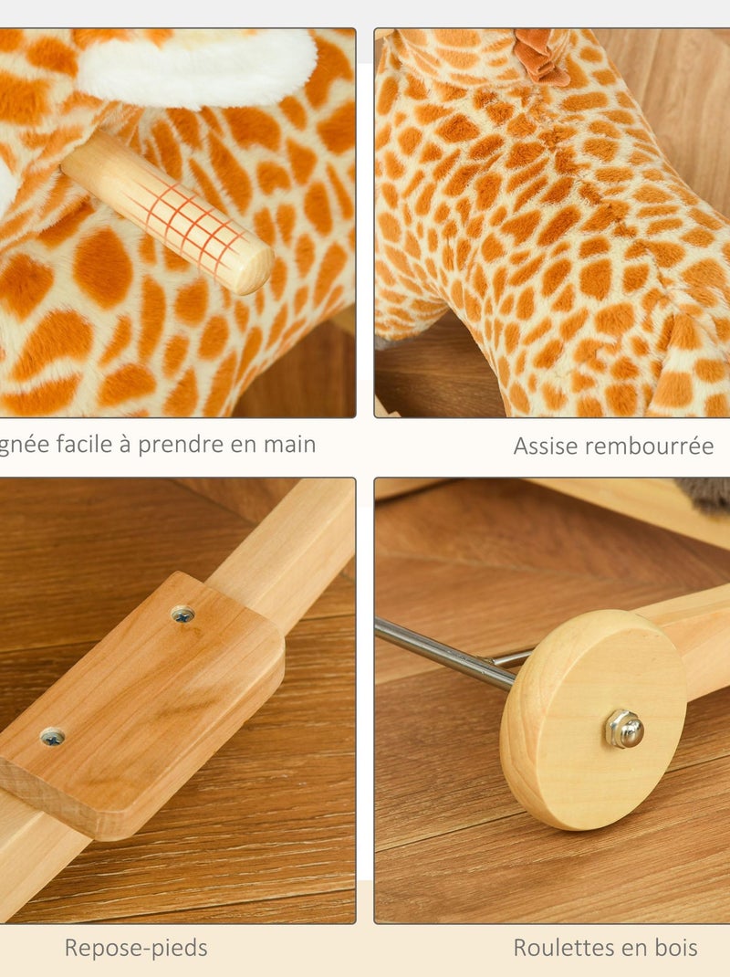 Jouet à bascule girafe et porteur Marron - Kiabi