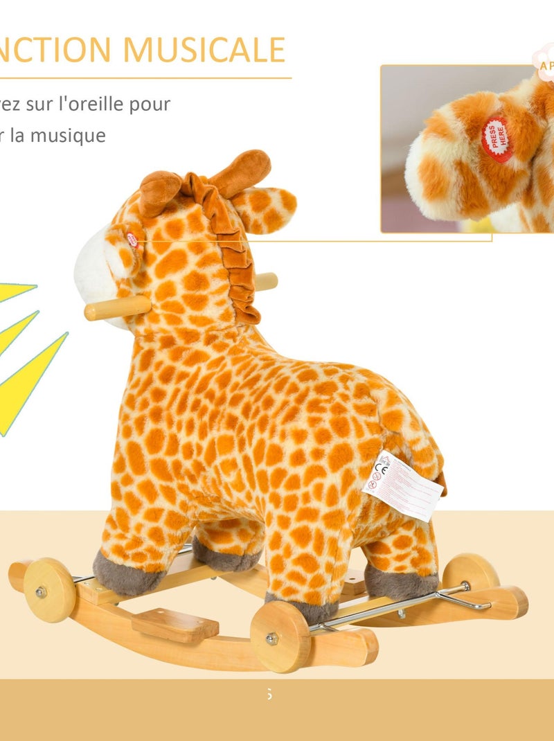 Jouet à bascule girafe et porteur Marron - Kiabi