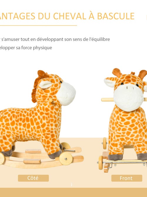 Jouet à bascule girafe et porteur sur roulettes 2 en 1 fonction sonore - Kiabi Jouet à bascule girafe et porteur sur roulettes 2 en 1 fonction sonore - Kiabi
