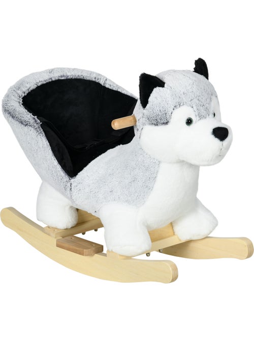 Jouet à bascule husky enfant +18 mois effet sonore siège ceinture gris - Kiabi Jouet à bascule husky enfant +18 mois effet sonore siège ceinture gris - Kiabi