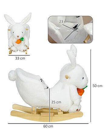 Jouet à bascule lapin siège ceinture