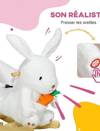 Jouet à bascule lapin siège ceinture