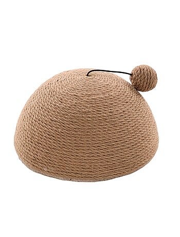 Jouet a griffer pour chat coupole en jute avec balle sonore