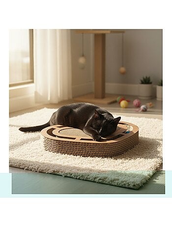 Jouet a griffer pour chat en forme de coeur avec balle sonore