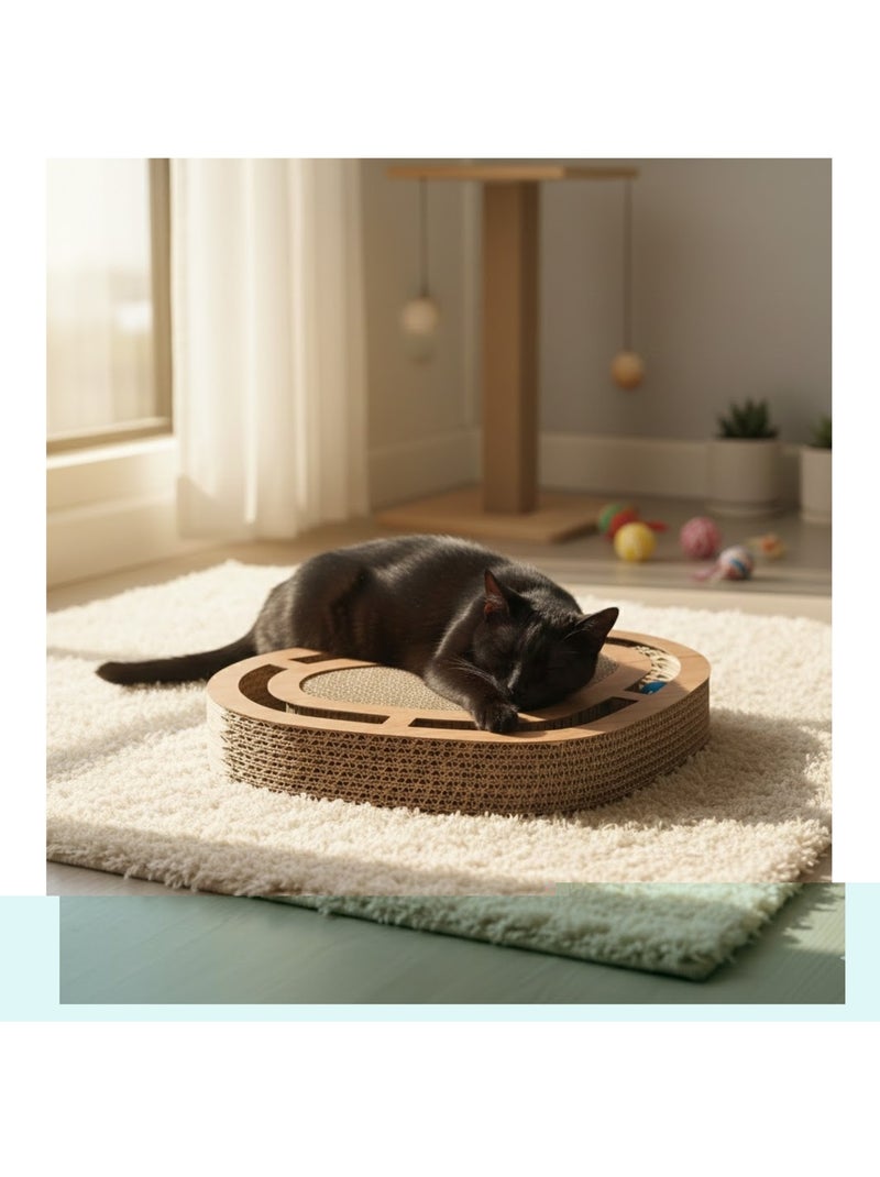 Jouet a Griffer pour Chat en Forme de Coeur avec Balle Sonore Marron - Kiabi