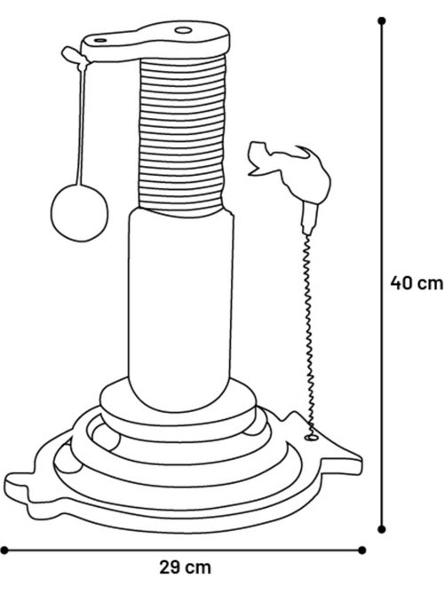 Jouet à Griffer pour Chat Lex Plumes, Circuit à Balle et Brosse Massage - Kiabi