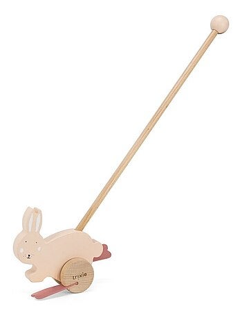 Jouet à pousser en bois - Mrs. Rabbit effet bois FSC®