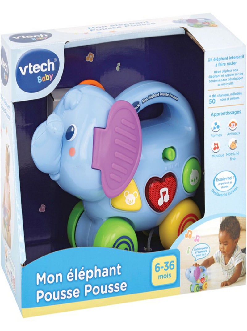 Jouet À Roulettes Mon Éléphant Pousse Pousse Multicolore - Kiabi