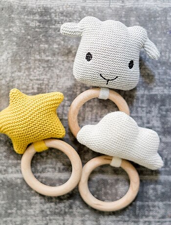 Jouet à saisir en crochet etoile