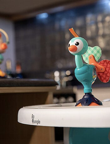 Jouet à ventouse pour bébé, Mignon Paon Bo Jungle