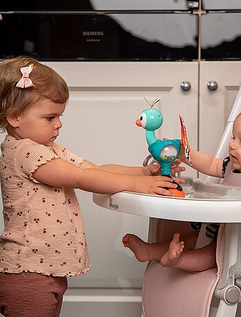 Jouet à ventouse pour bébé, Mignon Paon Bo Jungle