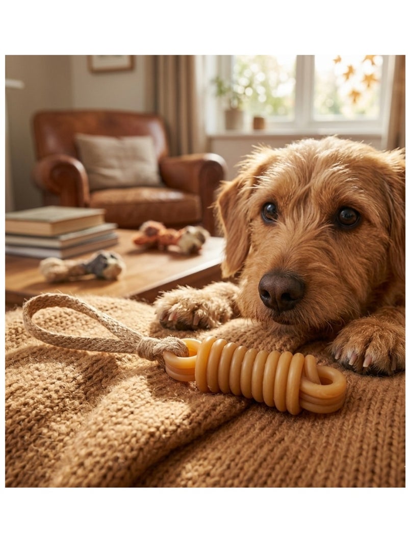 Jouet bâton avec corde de caoutchouc pour chien Marron - Kiabi