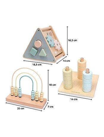 Jouet d'Activité Montessori, Jouet en Bois, Arc-en-Ciel - Développement Cognitif, Enfant 2-3 ans