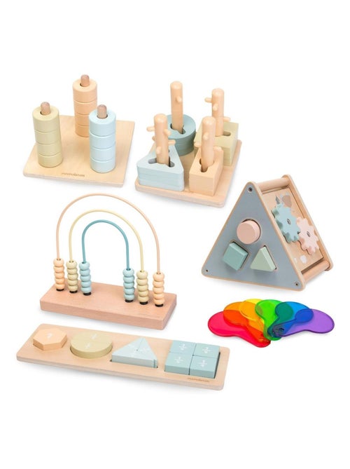 Jouet d'Activité Montessori, Jouet en Bois, Arc-en-Ciel - Développement Cognitif, Enfant 2-3 ans - Kiabi