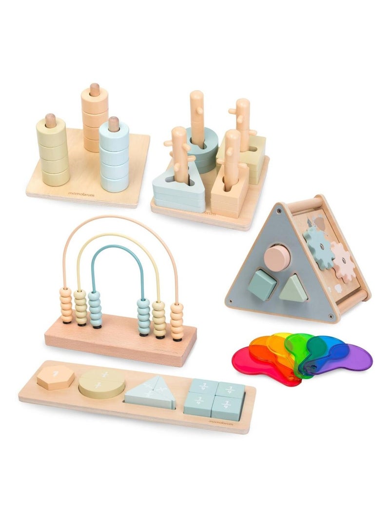Jouet d'Activité Montessori, Jouet en Bois, Arc-en-Ciel - Développement Cognitif, Enfant 2-3 ans N/A - Kiabi