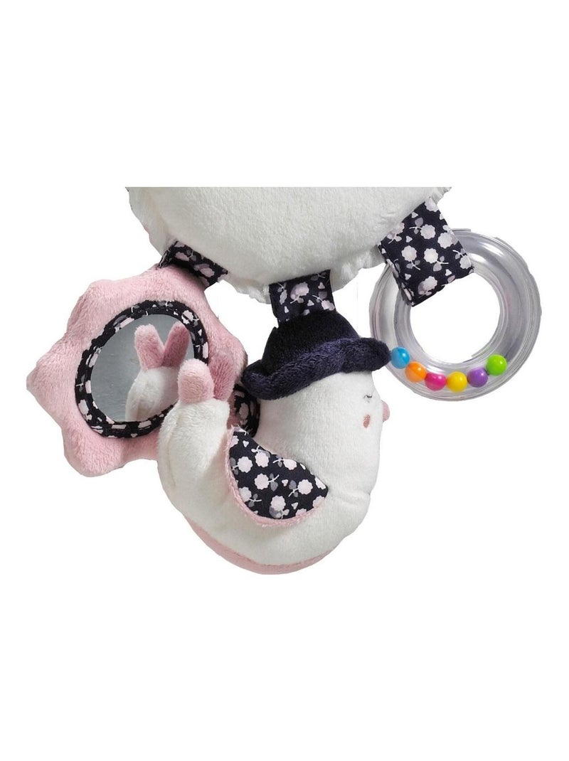 Jouet d'activités avec pinces en velours - SAUTHON Blanc - Kiabi