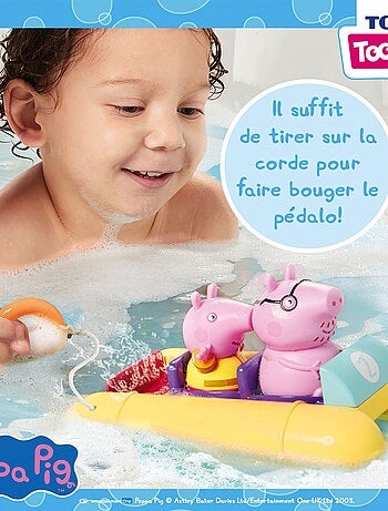 Jouet de bain - mon pédalo à tirer peppa pig
