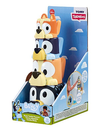 Jouet de bain - tasses gigognes famille bluey