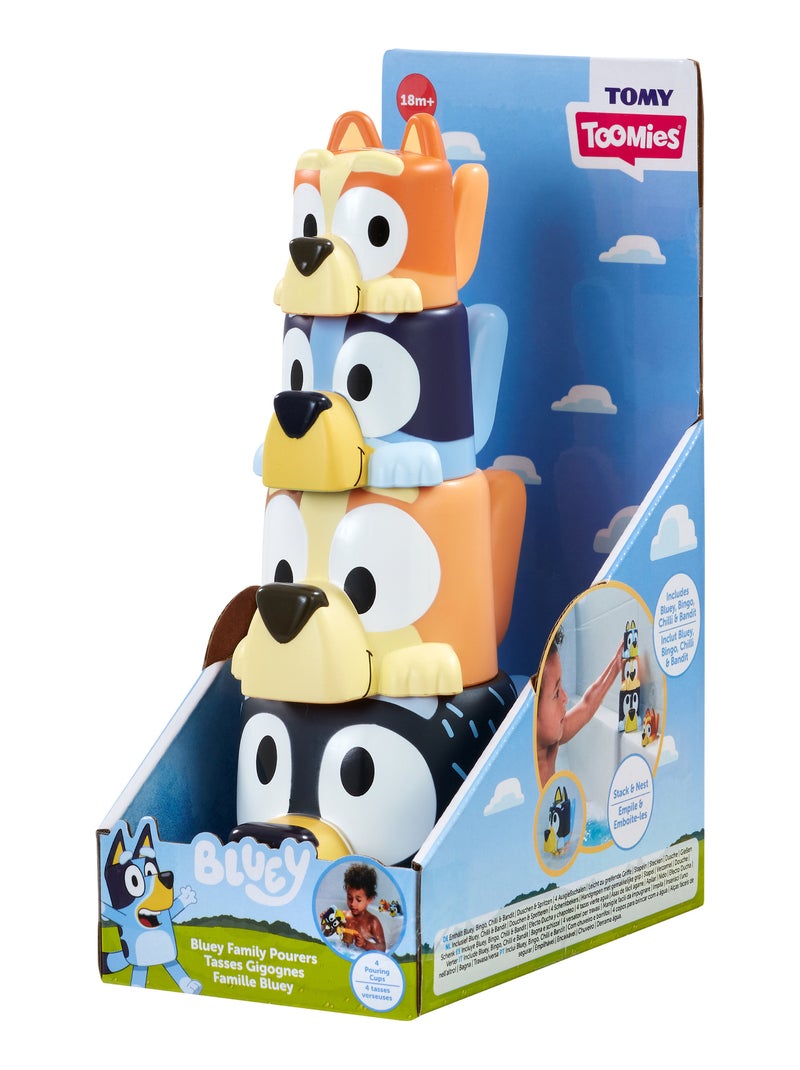 Jouet de bain - tasses gigognes famille bluey Multicolore - Kiabi