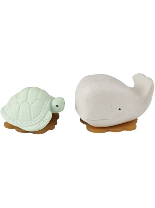 Jouet de bain baleine et tortue - sauge - Kiabi Jouet de bain baleine et tortue - sauge - Kiabi
