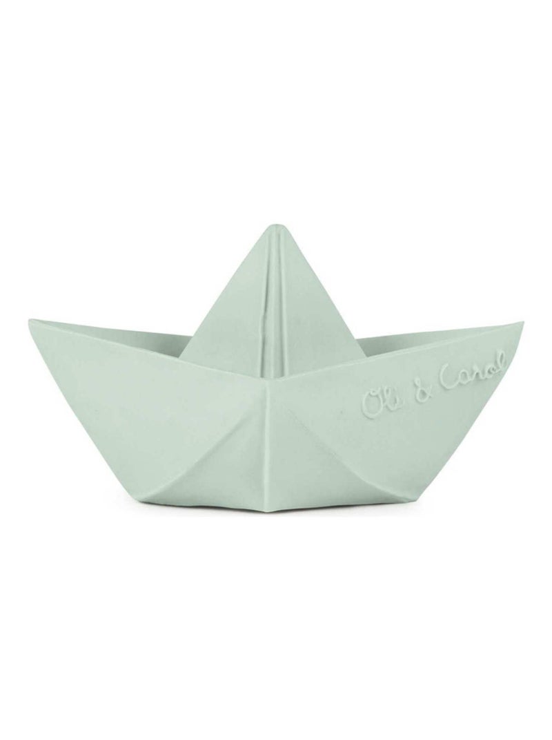Jouet de bain bateau origami latex d'hévéa vert d'eau Vert d'eau - Kiabi
