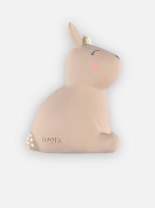 Jouet de bain lapin avec hochet en caoutchouc naturel, Noukie's