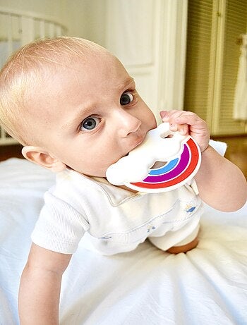 Jouet de Dentition Non Toxique Arc en Ciel